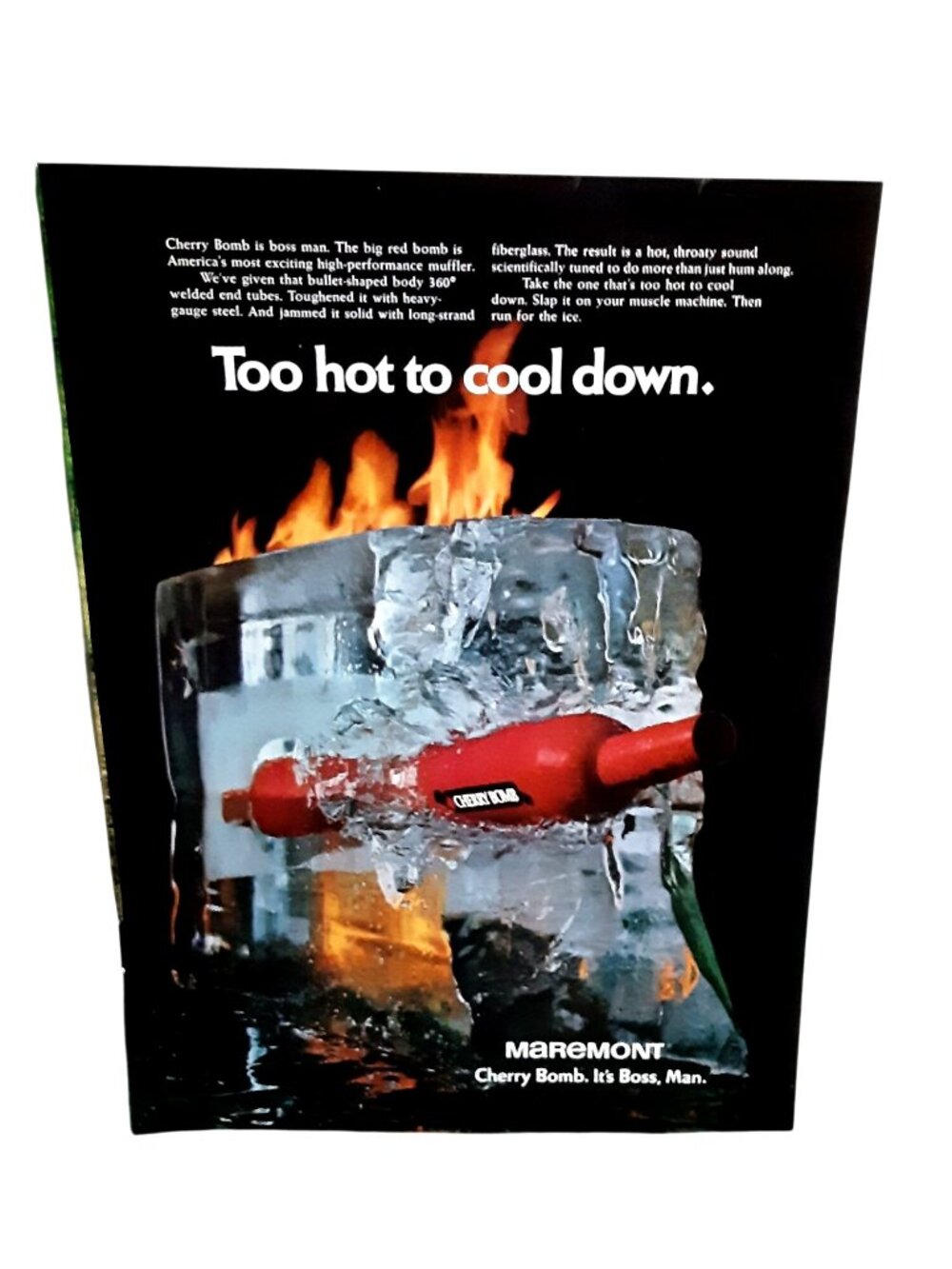 1971 Cherry Bomb Muffler Ad Maremont Too Hot To Cool Down Vintage Hot Rod